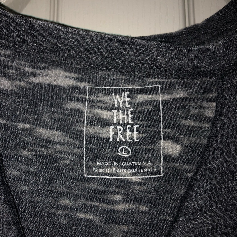 free people vneck cutout top large